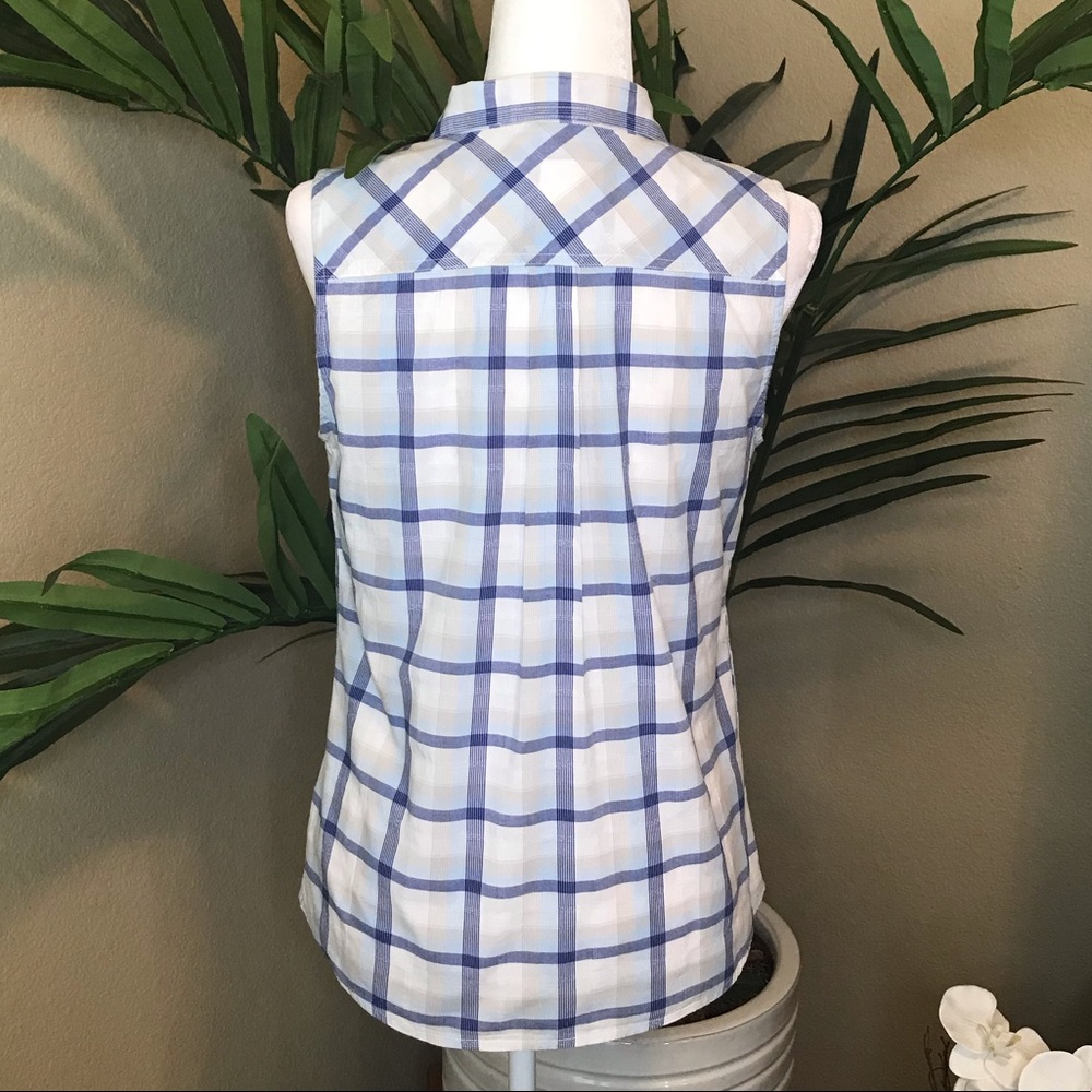 PrAna 99% Organic Cotton Plaid Button Down Top - S - Picture 8 of 17